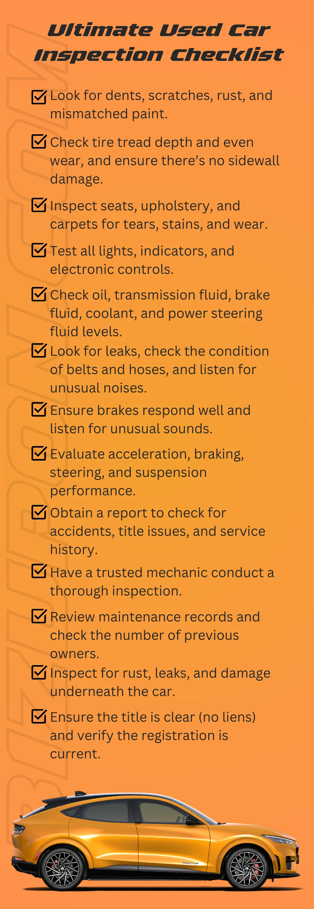 Ultimate Used Car Inspection Checklist